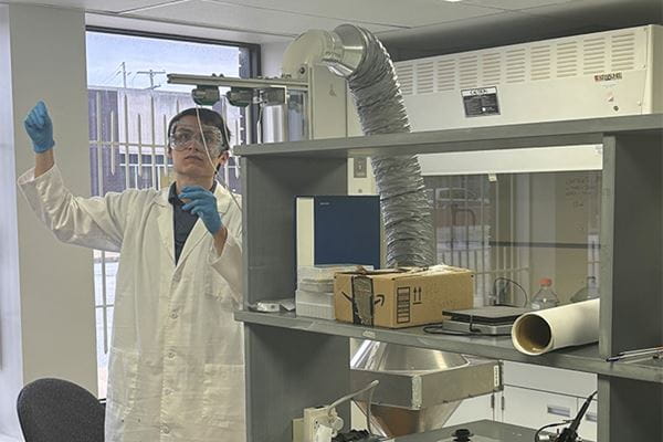 A lab technician at Collamedix, Inc.